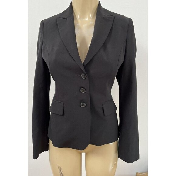 Sisley black fitted blazer lined size 38 - Picture 2 of 5